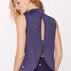 Lululemon Twist & Reach Mock Neck Tank, Heathered Aeon